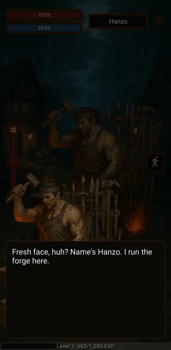 In-game capture: Hanzo, who runs the forge